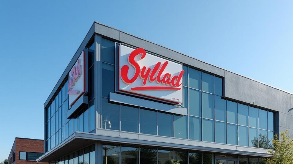 Custom fabricated steel signage for a commercial building